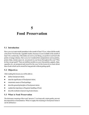 5 Food Preservation