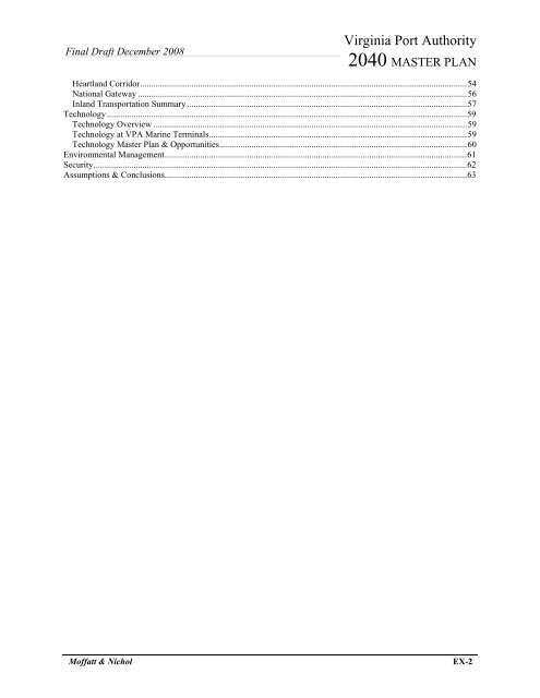 VPA 2040 Master Plan Executive Summary - The Port of Virginia