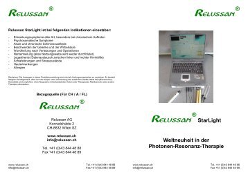 StarLight Weltneuheit in der Photonen-Resonanz-Therapie - Relussan