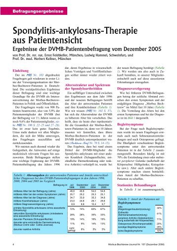 Spondylitis-ankylosans-Therapie aus Patientensicht - Deutsche ...