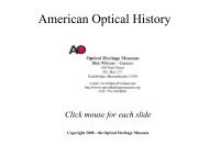 American Optical History - Dickwhitney.net