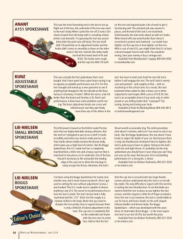 anant a151 spokeshave - Popular Woodworking Magazine