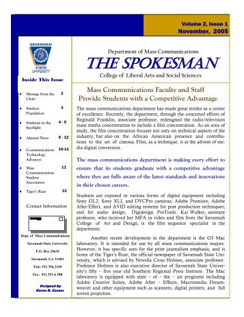 THE SPOKESMAN - Savannah State University