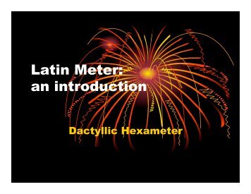 Dactylic Hexameter