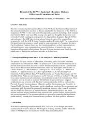 Report from the meeting of the Analytical Chemistry - International ...