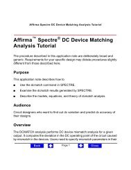 Affirma Spectre DC Device Matching Analysis Tutorial - Cadence ...