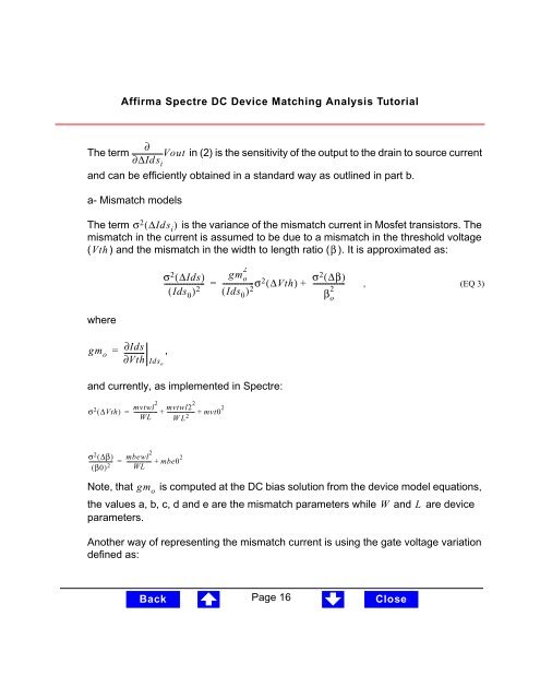 Affirma Spectre DC Device Matching Analysis Tutorial - Cadence ...