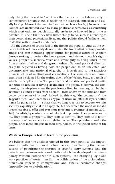 Twenty-First Century Populism: The Spectre of Western European ...