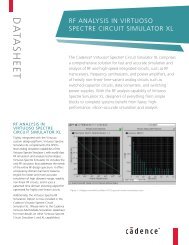 rf analysis in virtuoso spectre circuit simulator xl - Cadence Design ...