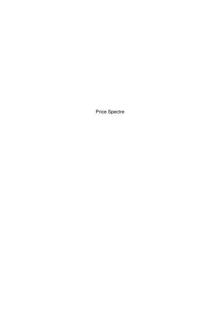Chapter 1 Price Spectre Custom Algorithms