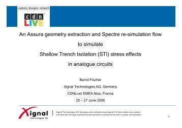 An Assura geometry extraction and Spectre re-simulation flow to ...