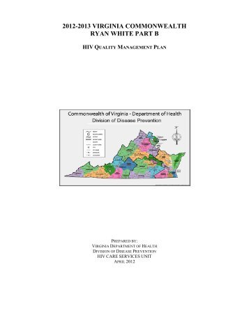 Ryan White Part B Quality Management Plan-2012 - Virginia ...