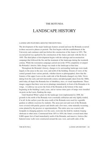 Landscape History - University of Virginia