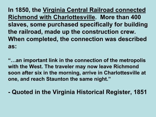 Railroad Building in Virginia (1827 to 1860) - Virginiahistoryseries.org