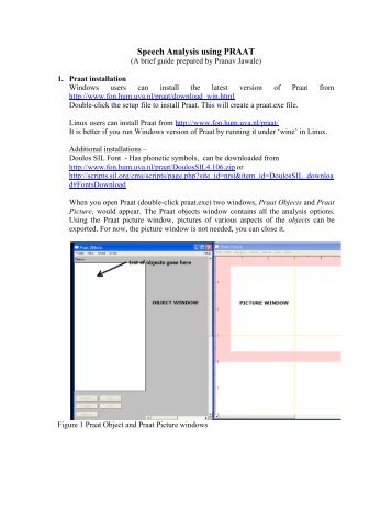 Introduction to speech analysis using PRAAT