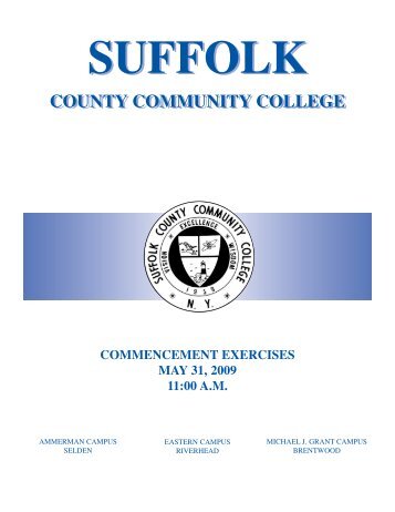 Graduation Program - Suffolk County Community College