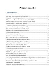 Product Specific - Centre for WTO Studies