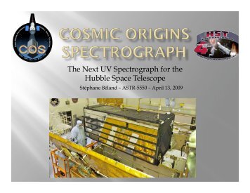 The Next UV Spectrograph for the Hubble Space Telescope - COS