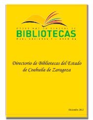 Directorio de Bibliotecas del Estado de Coahuila de Zaragoza ...