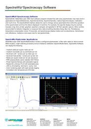 Spectrometer software capabilities - Laser 2000 GmbH