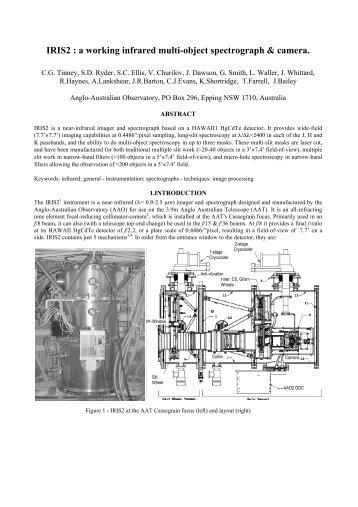 IRIS2 : a working infrared multi-object spectrograph ... - CiteSeerX