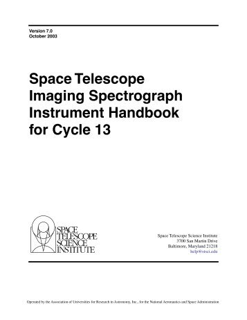 Space Telescope Imaging Spectrograph Instrument ... - STScI