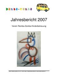 Jahresbericht 2007 - Verein Ramba-Zamba, Uster