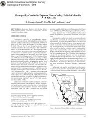 Gem-quality Cordierite Deposits, Slocan Valley, British Columbia