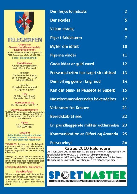 Telegrafen 6. udgave 2009 - Forsvarskommandoen