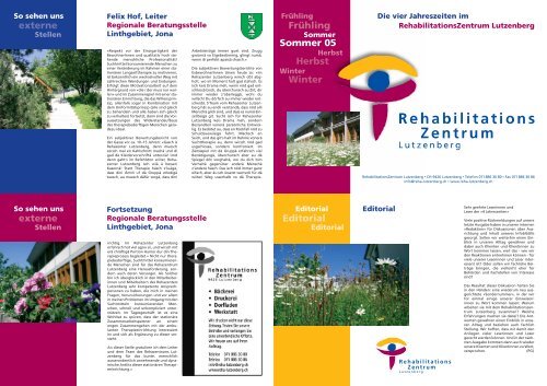 Vier Jahreszeiten, Sommer 2005 - RehabilitationsZentrum Lutzenberg