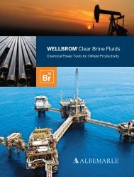 WELLBROM® Clear Brine Fluids - Albemarle Corporation