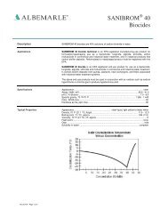 SANIBROM 40 Biocides - Albemarle Corporation