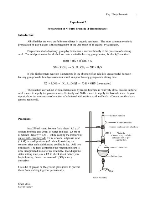 Experiment 2 Preparation of N-Butyl Bromide (1 ... - PCC