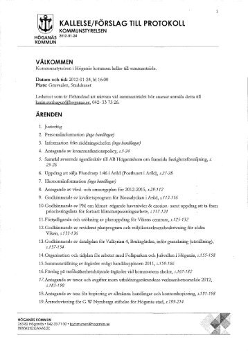 KS 2012-01-24 kallelse.pdf - Höganäs kommun