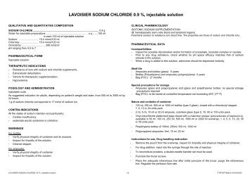 Sodium chloride Glass vial Product Sheet (PDF - 14 - Laboratoires ...