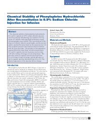 Chemical Stability of Phenylephrine Hydrochloride After ...