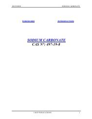 SODIUM CARBONATE CAS NÂ°: 497-19-8 - UNEP Chemicals