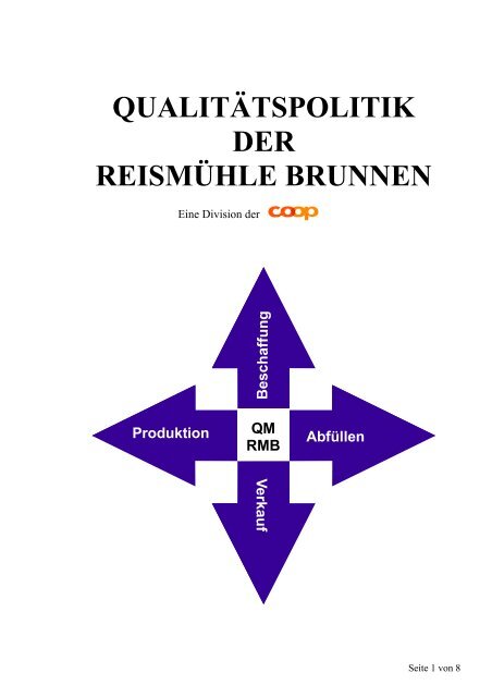 Unsere Qualitätsstrategie Produkt- sicherheit ... - Reismühle Brunnen