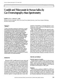 Cyanide and Thiocyanate in Human Saliva by Gas - Journal of ...