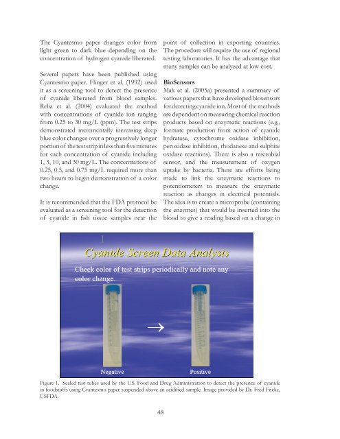 Proceedings of the International Cyanide Detection Testing Workshop