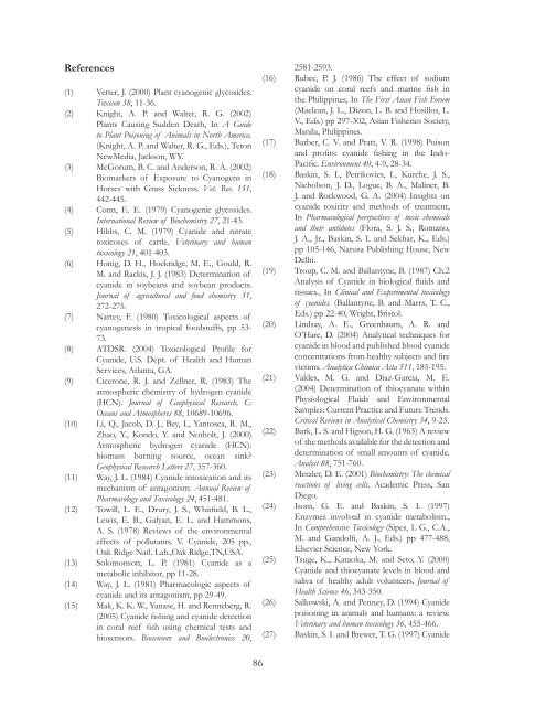 Proceedings of the International Cyanide Detection Testing Workshop