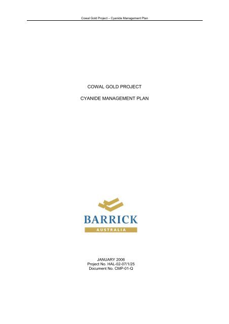 January 2006 (PDF 2.9 MB) - Barrick Gold Corporation