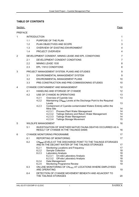 January 2006 (PDF 2.9 MB) - Barrick Gold Corporation