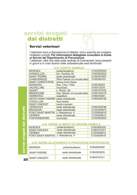 TERRITORIALI DISTRETTUALI - Azienda USL Valle d'Aosta