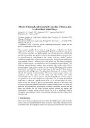 Physico-Chemical and Sensorial Evaluation of Guava Jam ... - Aidic
