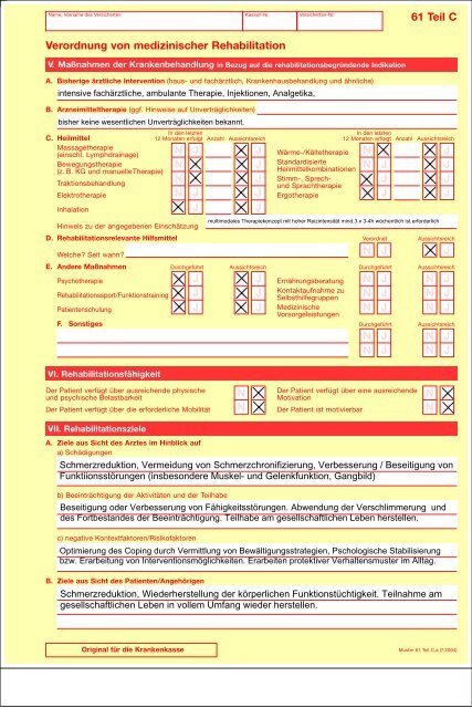Reha Antrag Formular Ausdrucken