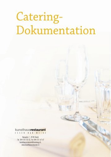 Catering-Dokumentation (PDF) - Kunsthaus Restaurant