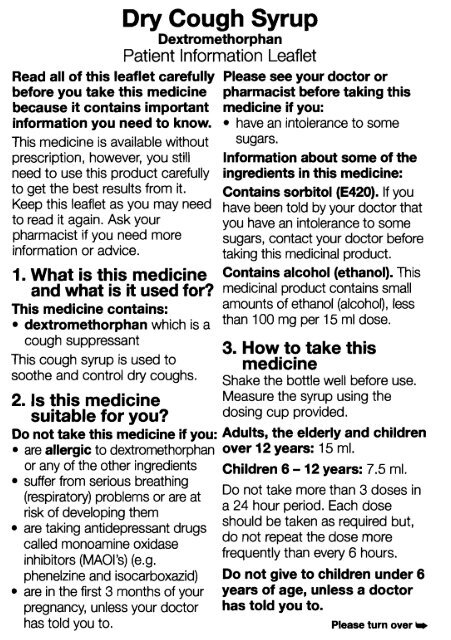 11111111111 Dry Cough Syrup - LloydsPharmacy