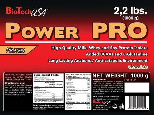 POWER PRO - BiotechUSA