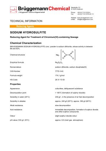 Sodium Hydrosulfite S